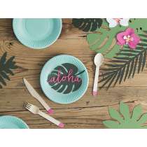 Decorazione Foglie di Palme sagomate "Palm Leaf" 6pz Pappagallo "Parrot"