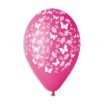 Palloncino in Lattice 5" AS50 Assortito con Stampa Fiori e Farfalle 100pz Fiori e Farfalle