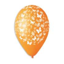Palloncino in Lattice 5" AS50 Assortito con Stampa Fiori e Farfalle 100pz Fiori e Farfalle
