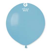 Palloncino in Lattice 19" G150 Celeste Baby "Baby Blue 072" 50pz Gemar Standard 19" G150