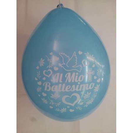 Palloncino in Lattice 12" Il mio Battesimo Celeste 20pz Gemar Blister "Happy Time"