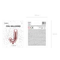 Palloncino in Foil 14" Lettera "J" Rose Gold Lettere Medie Rose Gold 14"/35cm Partydeco
