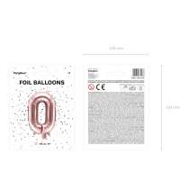 Palloncino in Foil 14" Lettera "O" Rose Gold Lettere Medie Rose Gold 14"/35cm Partydeco