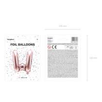 Palloncino in Foil 14" Lettera "W" Rose Gold Lettere Medie Rose Gold 14"/35cm Partydeco