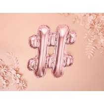 Palloncino in Foil 14" Lettera "Hashtag" Rose Gold Lettere Medie Rose Gold 14"/35cm Partydeco