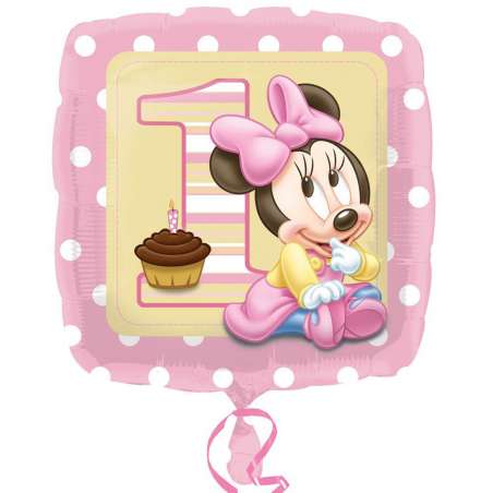 Palloncino in Foil 18" Rosa Baby Minnie 1°Compleanno Palloncini 1° Compleanno