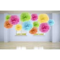 Pom Pom 35cm Carta velina Celeste Pom Pom