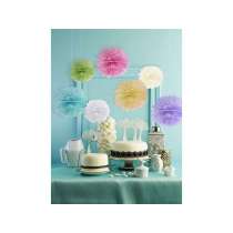 Pom Pom 35cm Carta velina Celeste Pom Pom