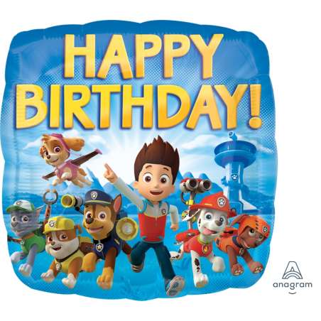 Palloncino in Foil 18" Paw Patrol Happy Birthday Paw Patrol