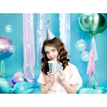 Bicchiere di Carta 220ml Sirena Iridescente "Mermaid Seashell" 6pz Addobbi e Accessori Sirena