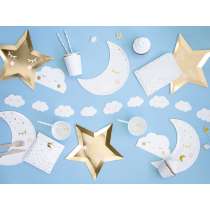Piatto di Carta 27cm Sagomato Stellina Oro "Little Star" 6pz Baby Shower