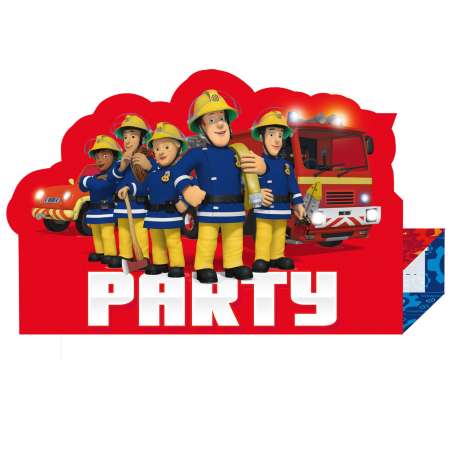 Invito con busta di Sam il Pompiere 8pz Sam il Pompiere
