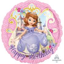 Palloncino in Foil 18" Principessa Sofia Happy Birthday Principessa Sofia