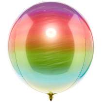 Palloncino in Foil 16" Orbz Ombre Arcobaleno "Rainbow" Globe / Orbz / Sfere