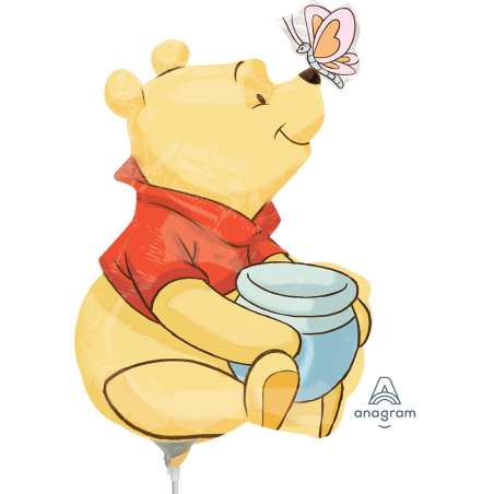 Palloncino in Foil 14" Mini Shape Winnie The Pooh Full Body Winnie the Pooh