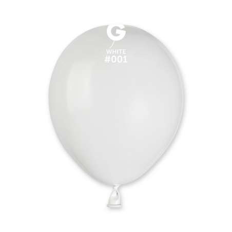 Palloncino in Lattice 5" A50 Bianco "White 001" 100pz Gemar Standard 5" A50