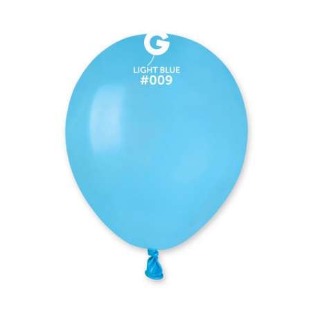 Palloncino in Lattice 5" A50 Celeste "Light Blue 009" 100pz Gemar Standard 5" A50