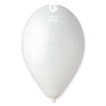 Palloncino in Lattice 10" G90 Bianco "White 001" 100pz Gemar Standard 10" G90