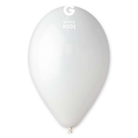 Palloncino in Lattice 10" G90 Bianco "White 001" 100pz Gemar Standard 10" G90