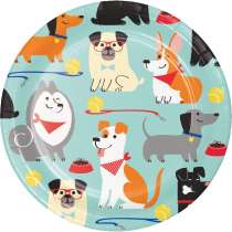 Piatto di Carta 18cm Tema Cane "Dog Party" 8pz Festa Tema Cane "Dog"