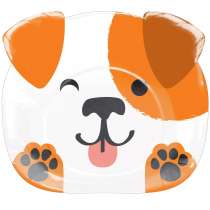 Piatto di Carta 23cm Sagomato Assortito Cani "Dog Party" 8pz Festa Tema Cane "Dog"