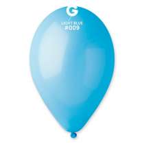Palloncino in Lattice 10" G90 Celeste "Light Blue 009" 100pz Gemar Standard 10" G90