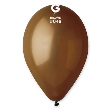 Palloncino in Lattice 10" G90 Marrone "Brown 048" 100pz Gemar Standard 10" G90