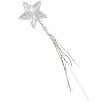 Bacchetta Magica Fatina Stella Argento Glitter 53cm Altri Accessori
