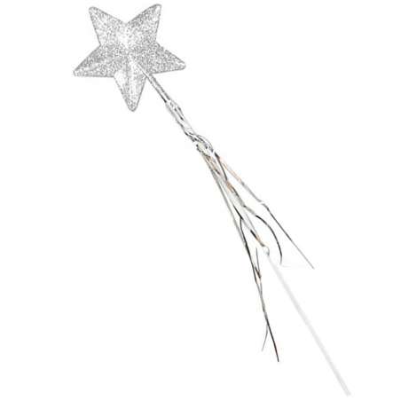 Bacchetta Magica Fatina Stella Argento Glitter 53cm Altri Accessori