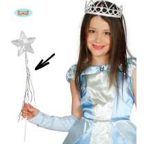 Bacchetta Magica Fatina Stella Argento Glitter 53cm Altri Accessori