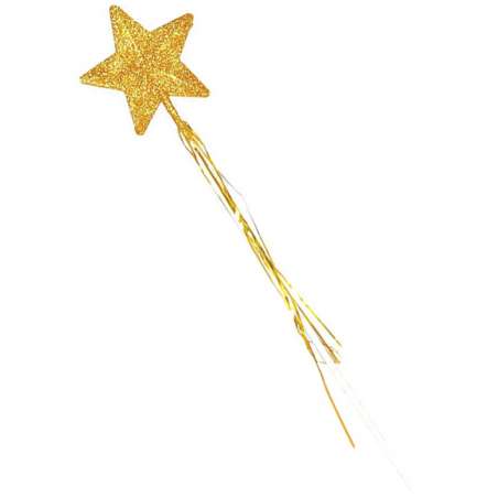 Bacchetta Magica Fatina Stella Oro Glitter 53cm Altri Accessori