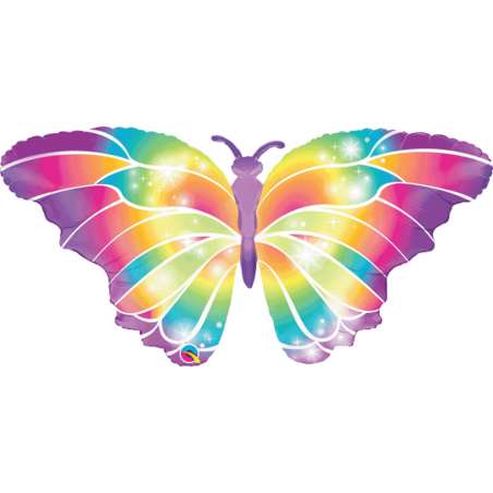 Palloncino in Foil 44" Super Shape Farfalla Luminosa "Butterfly" Animali (Insetti)