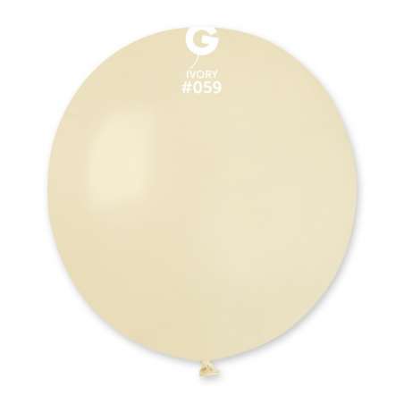 Palloncino in Lattice 19" G150 Avorio "Ivory 059" 50pz Gemar Standard 19" G150