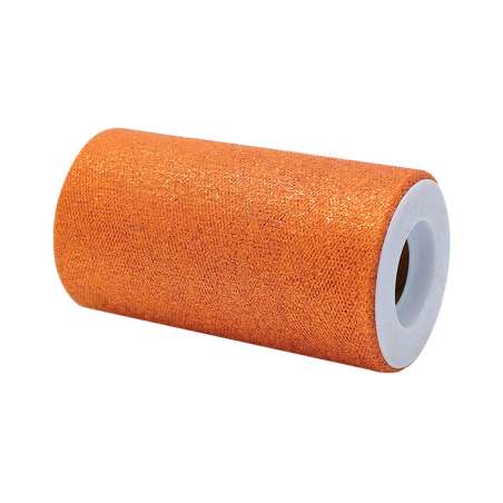 Tulle Scintillante Glitter Arancione 25MT Tulle Glitter