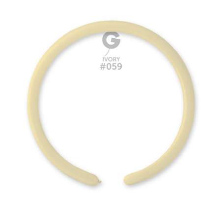 Palloncino in Lattice 1" Modellabile D2 Avorio "Ivory 059" 100pz Gemar Standard Modellabili 1" D2