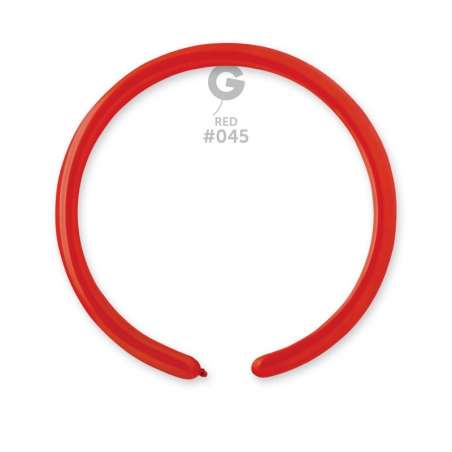 Palloncino in Lattice 1" Modellabile D2 Rosso "Red 045" 100pz Gemar Standard Modellabili 1" D2