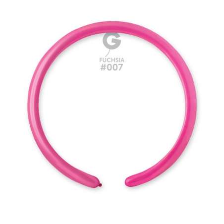 Palloncino in Lattice 1" Modellabile D2 Fucsia "Fuchsia 007" 100pz Gemar Standard Modellabili 1" D2