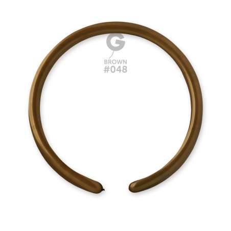 Palloncino in Lattice 1" Modellabile D2 Marrone "Brown 048" 100pz Gemar Standard Modellabili 1" D2