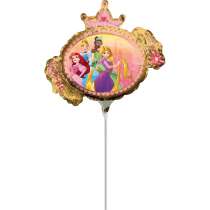 Palloncino in Foil 14" Mini Shape Cornice con Corona Principesse Disney Principesse Disney