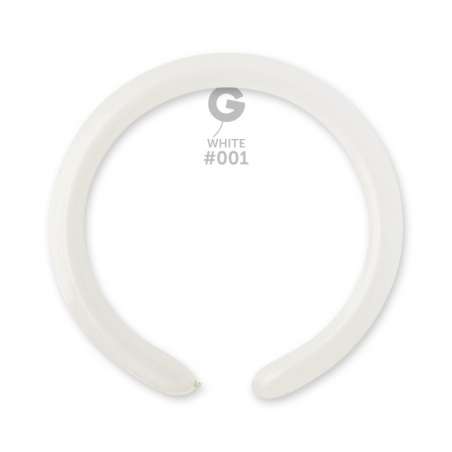 Palloncino in Lattice 2” Modellabile D4 Bianco "White 001" 100pz Gemar Standard Modellabili 2" D4