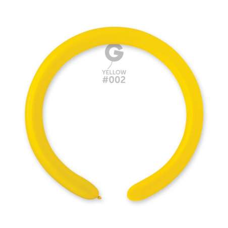 Palloncino in Lattice 2” Modellabile D4 Giallo "Yellow 002" 100pz Gemar Standard Modellabili 2" D4