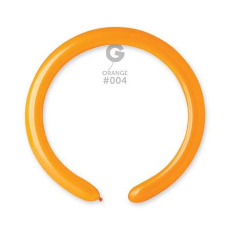 Palloncino in Lattice 2” Modellabile D4 Arancione "Orange 004" 100pz Gemar Standard Modellabili 2" D4