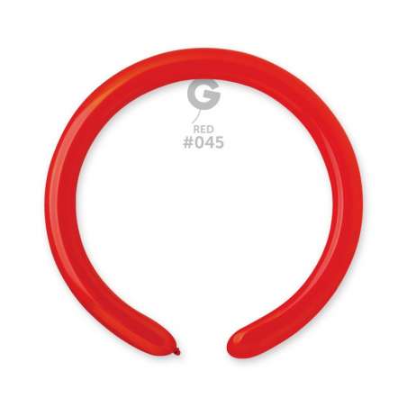 Palloncino in Lattice 2” Modellabile D4 Rosso "Red 045" 100pz Gemar Standard Modellabili 2" D4