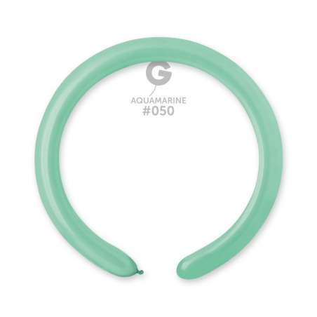 Palloncino in Lattice 2” Modellabile D4 Acquamarina "Aquamarine 050" 100pz Gemar Standard Modellabili 2" D4