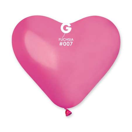 Palloncino in Lattice 10” Cuore CR Fucsia "Fuchsia 007" 100pz Gemar Cuori 10" CR