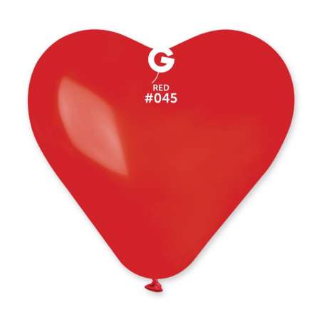 Palloncino in Lattice 17” Cuore CR17 Rosso "Red 045" 50pz Gemar Cuori 17" CR17