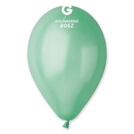 Palloncino in Lattice 13” GM120 Verde Acqua Metallizzato "Aquamarine 062” 100pz Gemar Metallic 13" GM120
