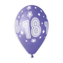 Palloncino in Lattice 13" GS120 Assortito con Stampa N.18 "Cosmic Stars" 50pz Gemar Compleanno "Birthdays"