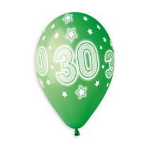 Palloncino in Lattice 13" GS120 Assortito con Stampa N.30 "Cosmic Stars" 50pz Gemar Compleanno "Birthdays"