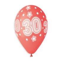 Palloncino in Lattice 13" GS120 Assortito con Stampa N.30 "Cosmic Stars" 50pz Gemar Compleanno "Birthdays"